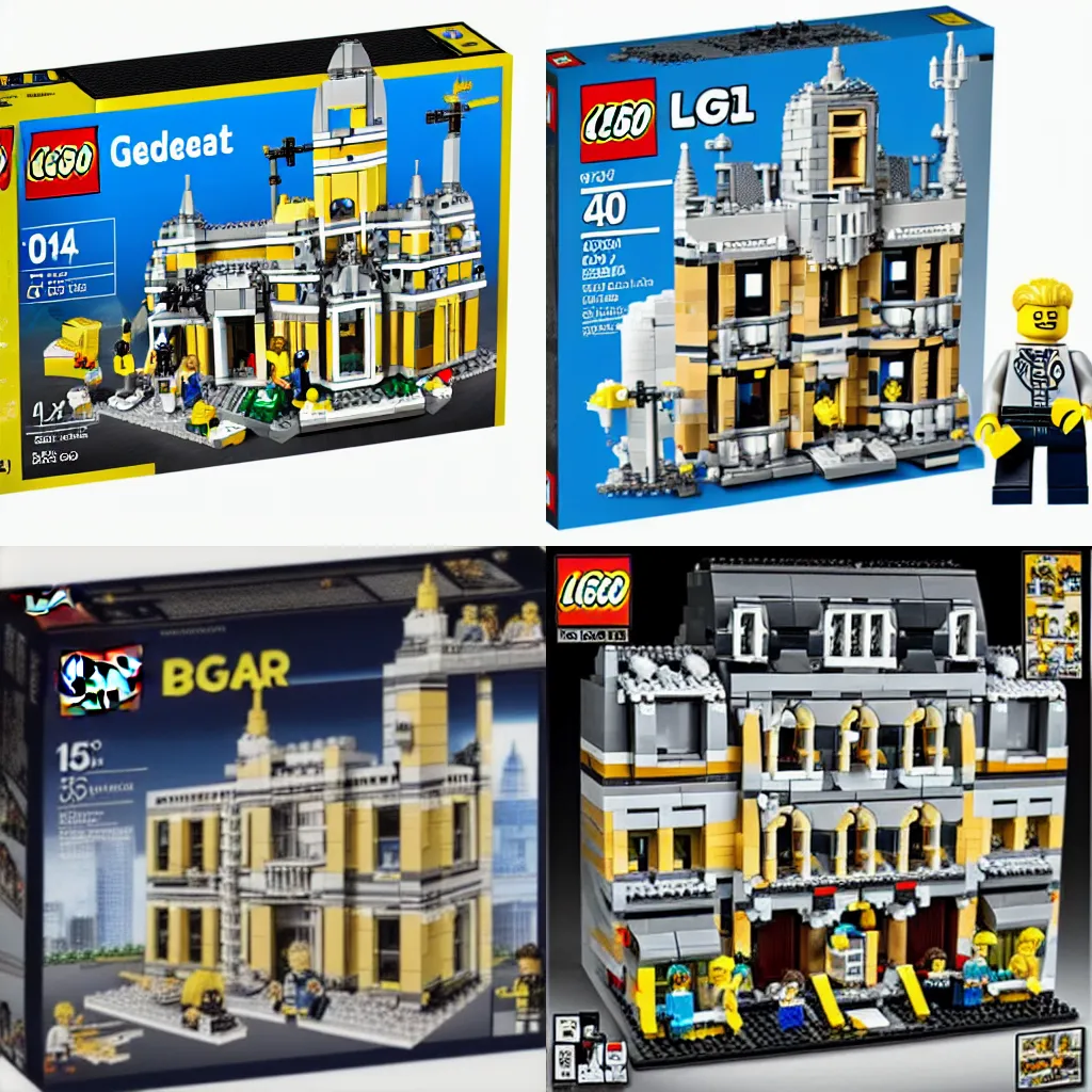 Image similar to mar - a - lago fbi raid lego set