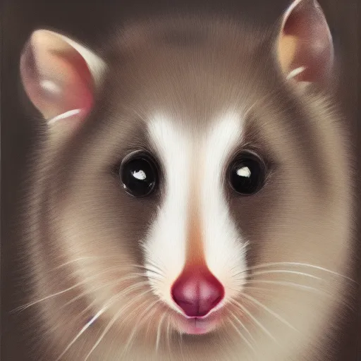 Prompt: a portrait of a possum