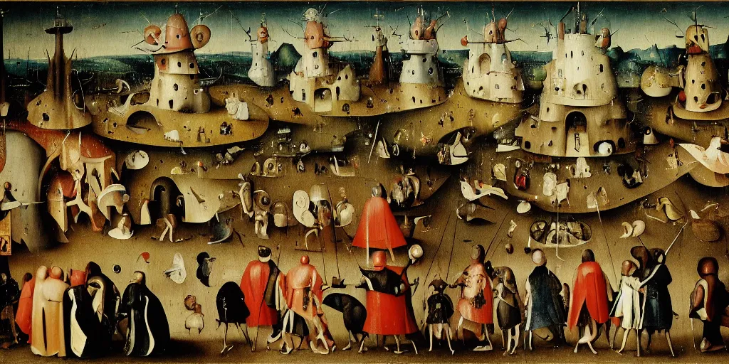 Image similar to an amusement part by hieronymus bosch