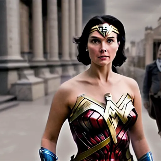 Image similar to Wonder Woman as Zuckerberg, movie still, cinematic Eastman 5384 film