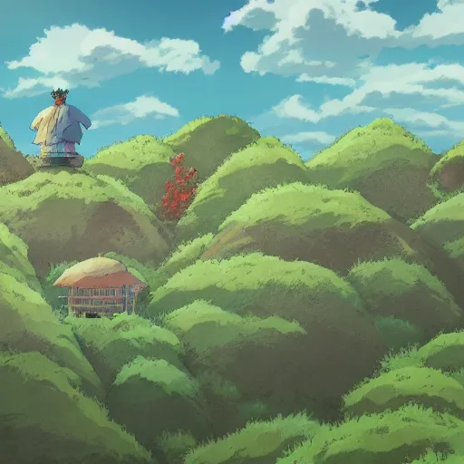 Image similar to landscape of the eternal rest, in the style of studio ghibli, award - winning, 4 k