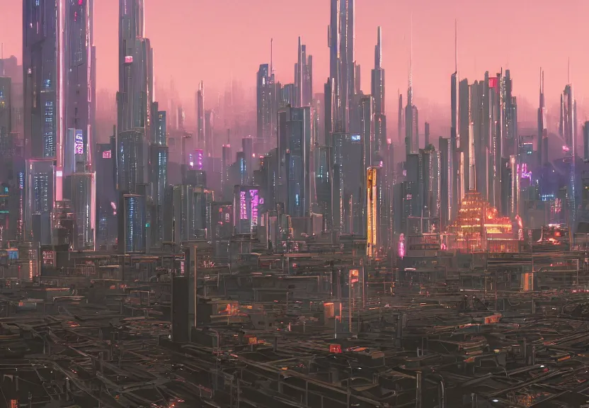 Prompt: a distant mormon temple in cyberpunk neo tokyo