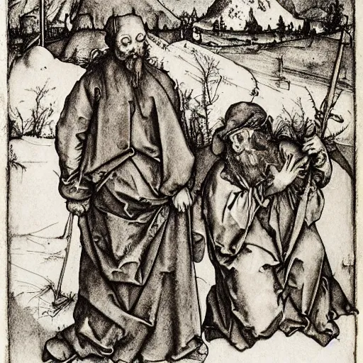 Image similar to gpus go brrr, by albrecht durer ( 1 5 2 3 )