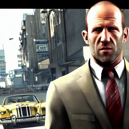 Image similar to jason statham in gta v loading screen