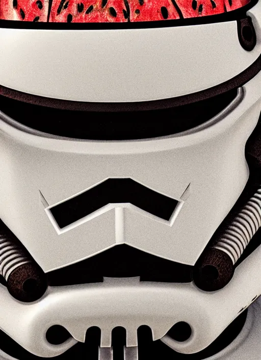 Prompt: intricate hyper detailed ultra sharp star wars stormtrooper helmet material is!!! watermelon!!!, up close shot, sharp focus, global illumination, radiant light, archimboldo!!!, alexandre ferra, irakli nadar, octane render, unreal engine, 4 k, ultra hd,