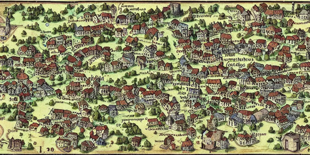 Image similar to the town of yelm, medieval map