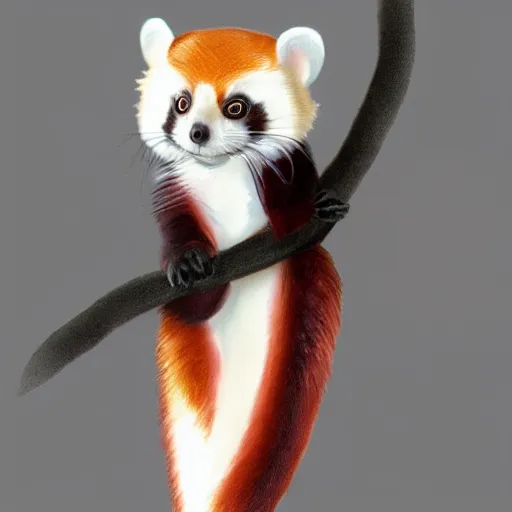 Image similar to cute cross between red panda and sugar glider, studio lighting, award winning