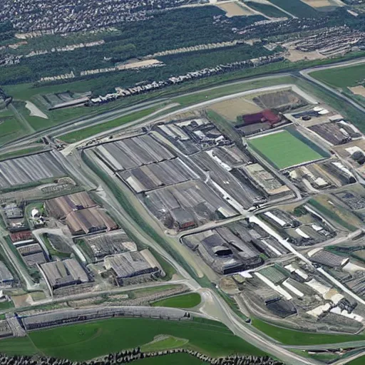 Prompt: wolfsburg but without vw factory, google maps view