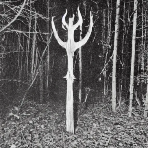 Image similar to blair witch hauntology ghost occult forest, very old photo