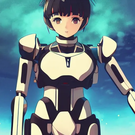 Image similar to Girl mecha pilot by Kuvshinov Ilya, very very very very very very beautiful, Anime Key Visual, dramatic wide angle, by Studio Trigger, daily deviation, trending on artstation, faved watched read, sharp focus, makoto shinkai traditional illustration collection aaaa updated watched premiere edition commission ✨ whilst watching fabulous artwork \ exactly your latest completed artwork discusses upon featured announces recommend achievement