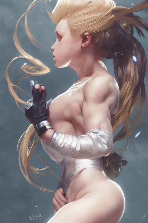 Image similar to ultra realistic illustration, cammy white as anime, intricate, elegant, highly detailed, digital painting, artstation, concept art, smooth, sharp focus, illustration, art by artgerm and greg rutkowski and alphonse mucha and wlop