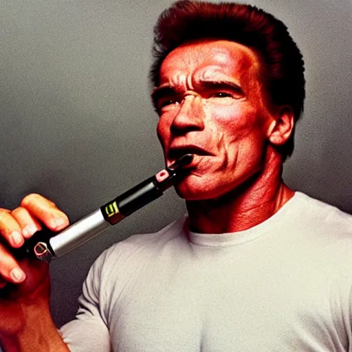 Image similar to schwarzenegger vaping