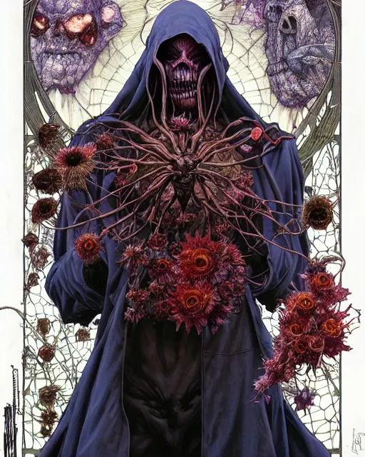 Prompt: the platonic ideal of flowers, rot and insects of cletus kasady ultimate carnage thanos dementor doctor manhattan chtulu nazgul groot, detailed, intricate, hyperrealism, intense, scary, decay, dmt, art by brock hofer and artgerm and greg rutkowski and alphonse mucha