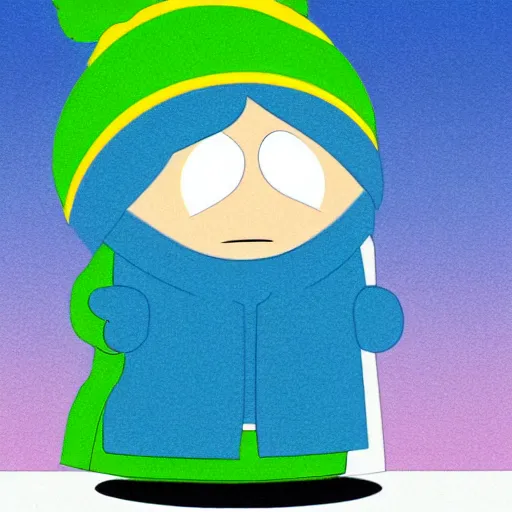 Image similar to a towelie from south park decided to puff