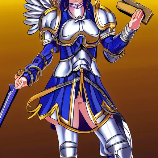 Image similar to the goddess athena in armor anime style, high resolution