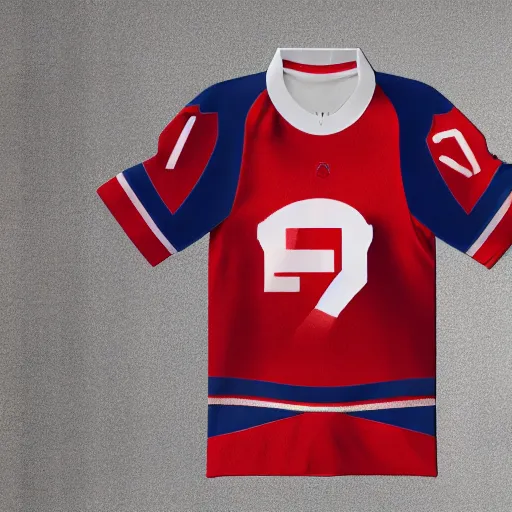 Prompt: a hockey jersey detailed 3 d photoshop mockup design