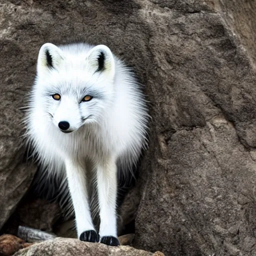 Prompt: beautiful arctic fox, XF IQ4, 150MP, 50mm, f/1.4, ISO 200, 1/160s, natural light, Adobe Photoshop, Adobe Lightroom, DxO Photolab, Corel PaintShop Pro, symmetrical balance, depth layering, Sense of Depth, AI enhanced