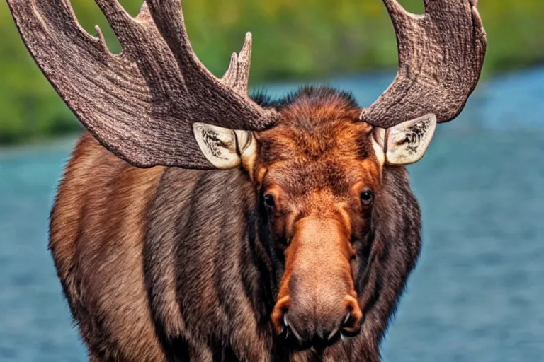Image similar to half moose, half 🦬