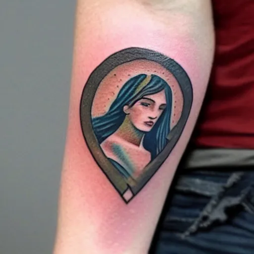 Image similar to tattoo ideas of venus in the pouring rain, color restoration