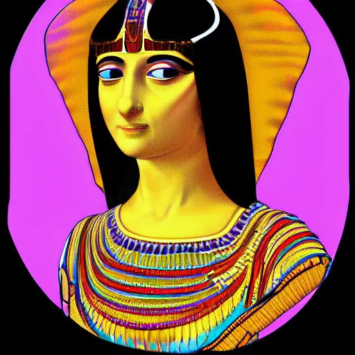 Image similar to digital art of the painting of Cleopatra, NFT, art style by Monalisa