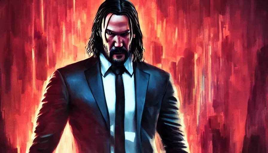 Image similar to Jason Momoa is John Wick, hyperdetailed, artstation, cgsociety, 8k