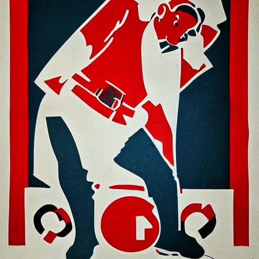 Image similar to potato as soviet union communist propaganda poster