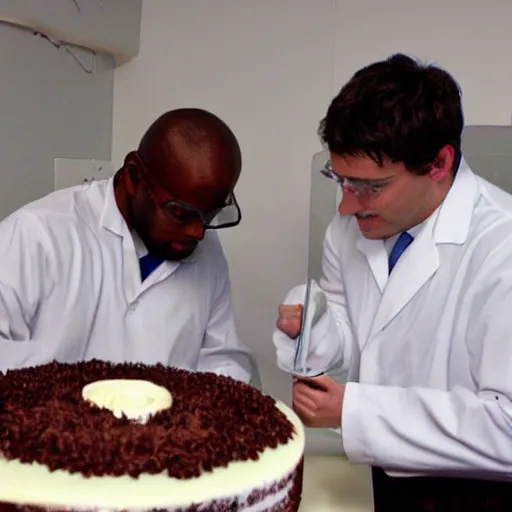 Image similar to a cake with a laboratory technician