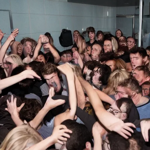 Image similar to moshpit in a public toilet