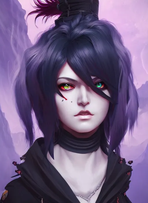 Prompt: Goth Witch with white hair in apex legends as an anime character digital illustration portrait design by Ross Tran, artgerm detailed, soft lighting