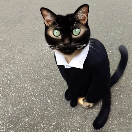 Image similar to photo of a cat wearing a buisness suit