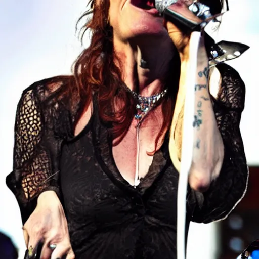 Image similar to beth hart goes crazy on stage, rock'n'roll!!!