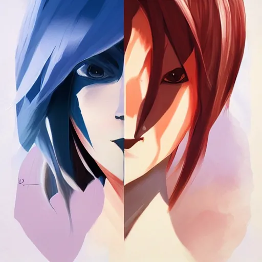 Image similar to face icon stylized minimalist bleach, loftis, cory behance hd by jesper ejsing, by rhads, makoto shinkai and lois van baarle, ilya kuvshinov, rossdraws global illumination