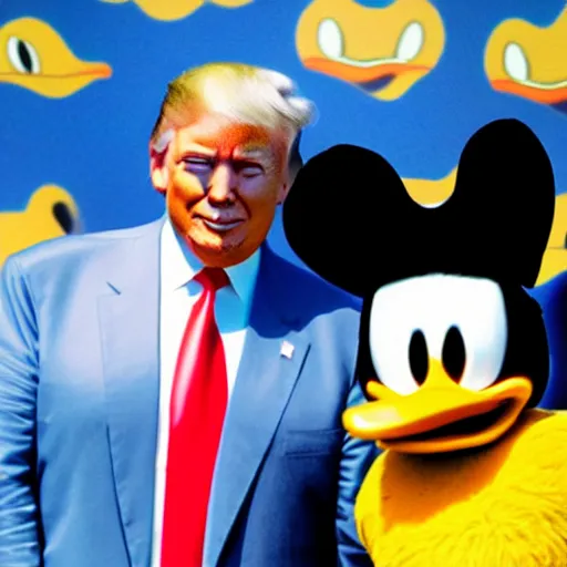 Image similar to donald trump and donald duck