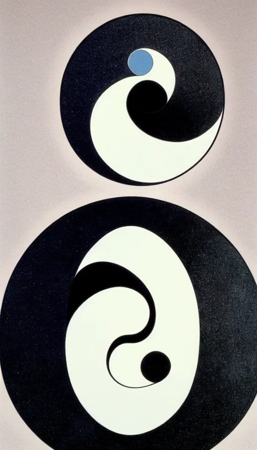 Image similar to Abstract representation of ying Yang concept, by Yoshitaka Amano,