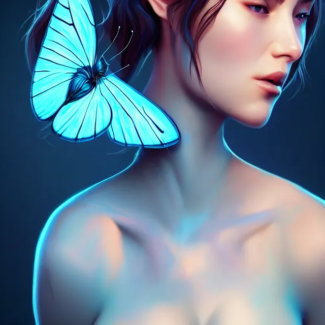 Prompt: epic professional digital art of 🦋🧔,best on artstation, cgsociety, wlop, Behance, pixiv, astonishing, impressive, outstanding, epic, cinematic, stunning, gorgeous, much detail, much wow, masterpiece.