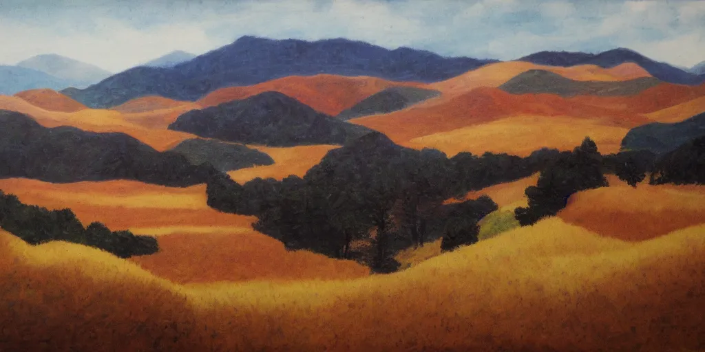 Prompt: over the hills, by keita okada