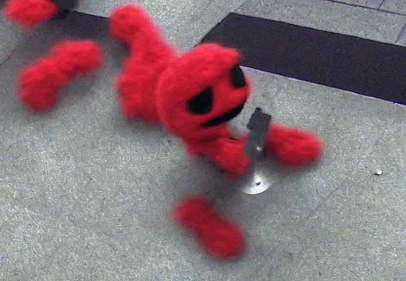 Image similar to cctv footage of elmo