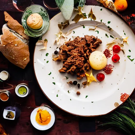 Prompt: A delicious plate of food, food photography, michilin star