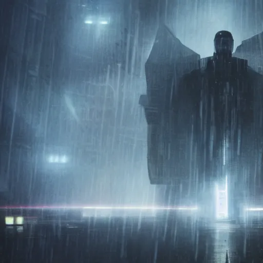 Prompt: blade runner style image of a giant crypto monster