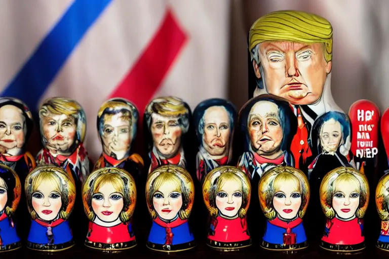 Image similar to donald trump as russian doll