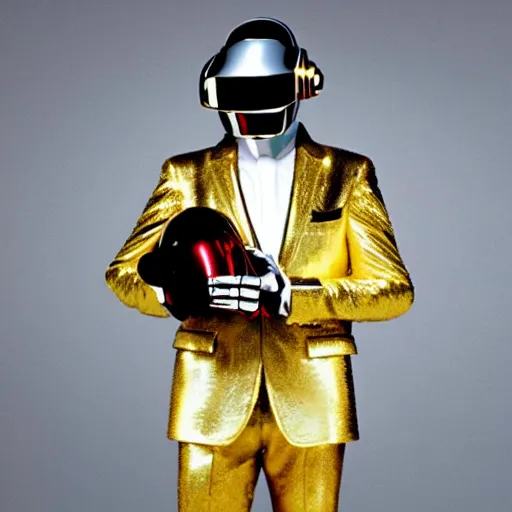 Prompt: Daft Punk in cape