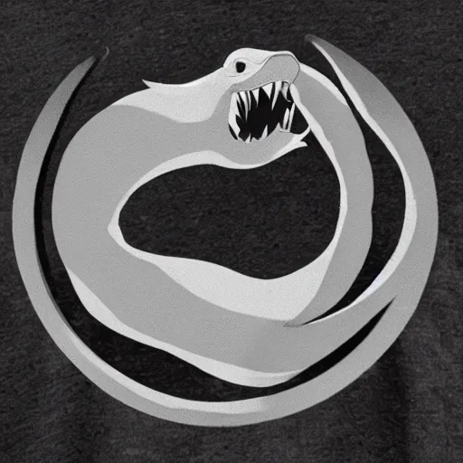 Image similar to ouroboros biting his tail