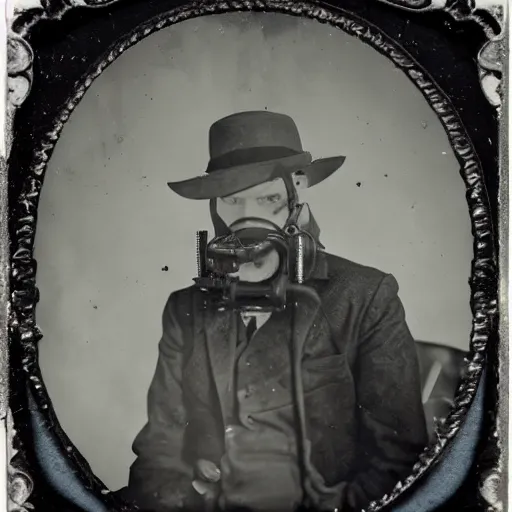 Image similar to tintype photographs, wide angle view, operators, in isolated suits, dissecting huge lovecraftian creatures