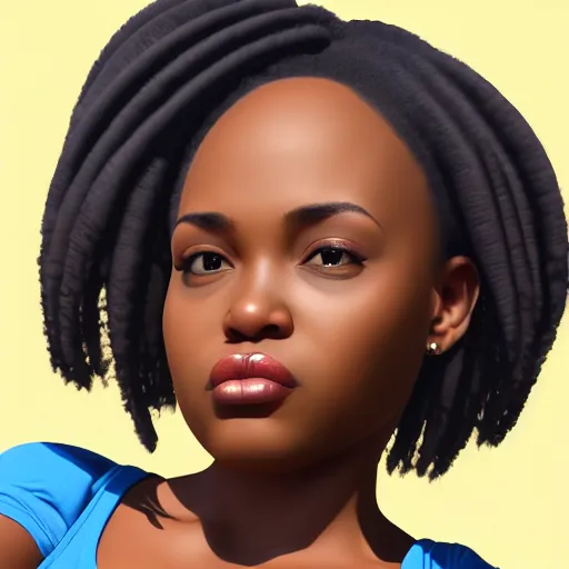 Prompt: Strong African American women, cute,kinda thick,40k portrait, 4k resolution, highly detailed, artstation, very sharp, epic