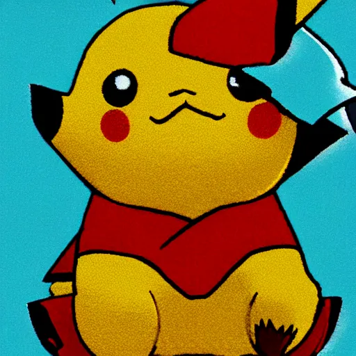 Image similar to pikachu wearing a christmas jumper anime style highly detailed, smooth, sharp focus