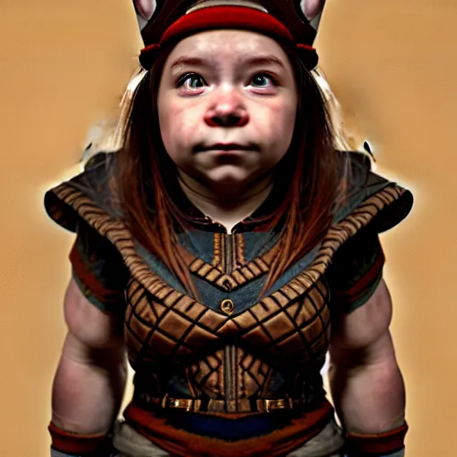 Image similar to full body shot of an dwarf girl, photorealistic, perfect symmetrical image, symmetrical face, perfect face, longshot, cinematic, hyper realism, hyper detailed