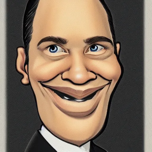 Image similar to a caricature of a famous person