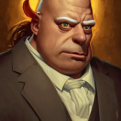 Prompt: portrait of homer simpson, d & d, fantasy, intricate, elegant, highly detailed, digital painting, artstation, concept art, smooth, sharp focus, illustration, art by artgerm and greg rutkowski and alphonse mucha