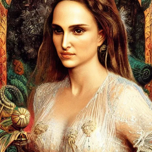 Image similar to portrait of natalie portman by ernst haeckel