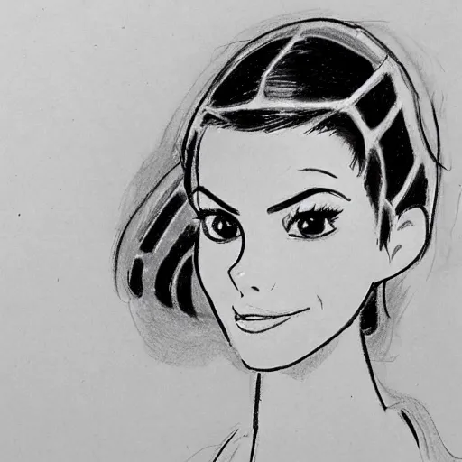 Image similar to milt kahl sketch of victoria justice as princess padme from star wars episode 3